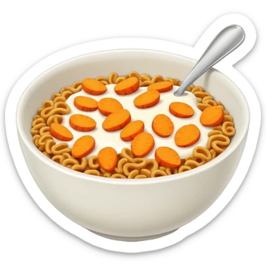 Carrot cereal sticker