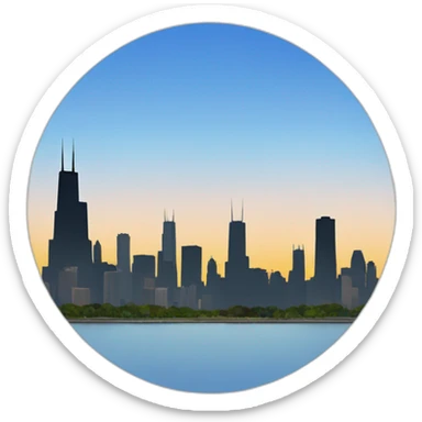 chicago skyline with the words summit sticker