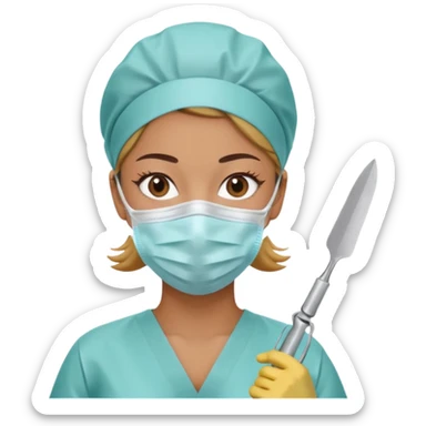 woman surgeon sticker