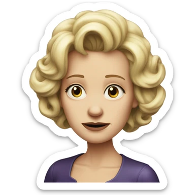 photorealistic Ursula von der Leyenl sad sticker