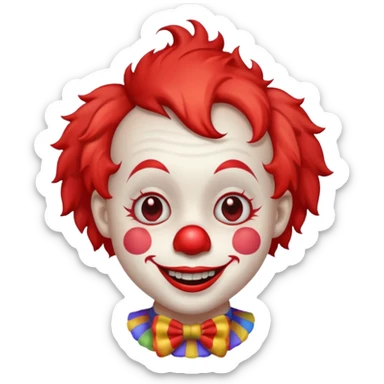smll haired clown sticker