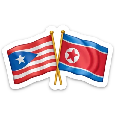 Let's talking about a emoji flag hack combination with Puerto Rico + North Korea emoji flag combination flag hack as a flag image by photo and flag sticker