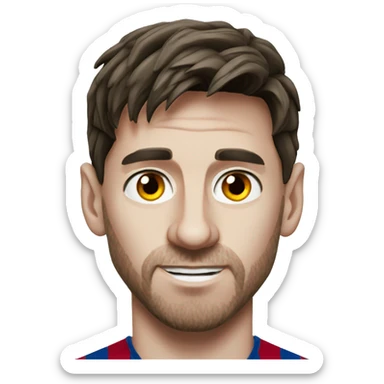 leo messi with red eyes  sticker