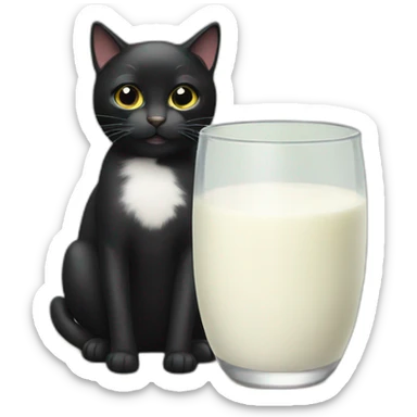 black cats milk  sticker