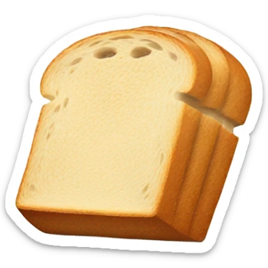 A single slice of bread without a face sticker