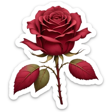 wilted rose with faded colors sticker