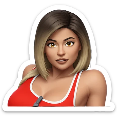 girl in tank top sticker