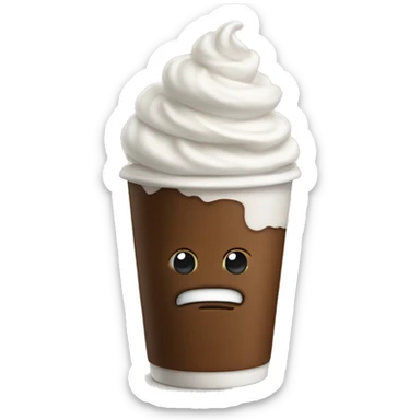 Coffee with whip cream  sticker
