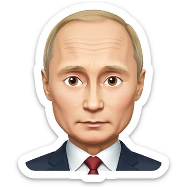 Vladimir Putin face sticker