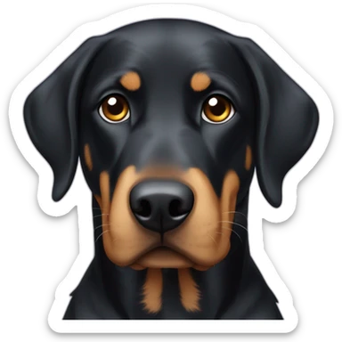 A labrador crossed with a beauceron sticker