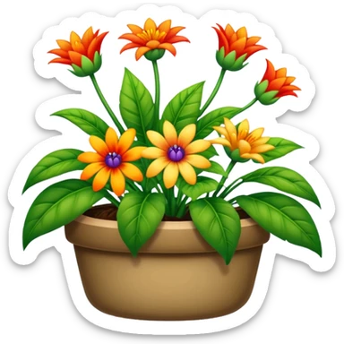 biodiversity plants, flowers sticker