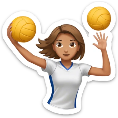 A girl hitting a volleyball  sticker