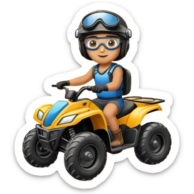 person on atv by the pyramids  sticker