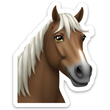 Majestic horse looking forward  sticker