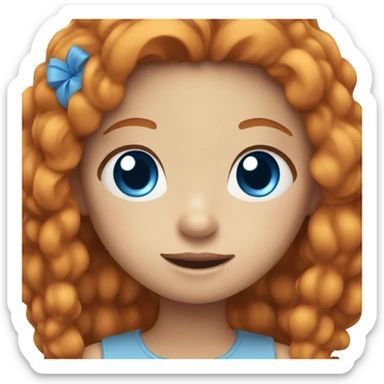 Ginger girl with blue eyes sticker