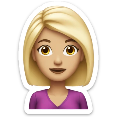 beautician blonde girl sticker