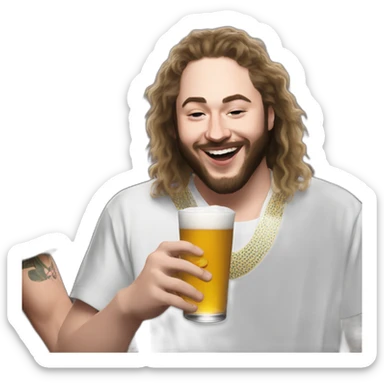 Post Malone doing Beer pong sticker