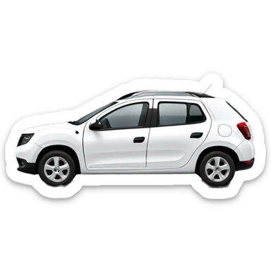 white car brand dacia sticker