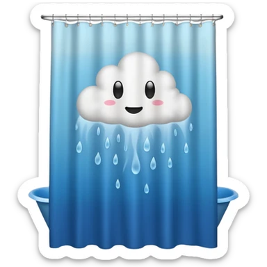 Shower curtain  sticker