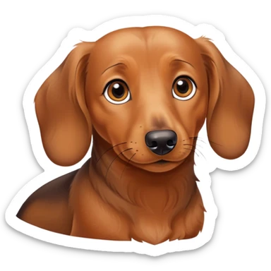 Tan dachshund named Rosie sticker