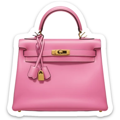 hermes kelly bubblegum pink color gold hardware sticker