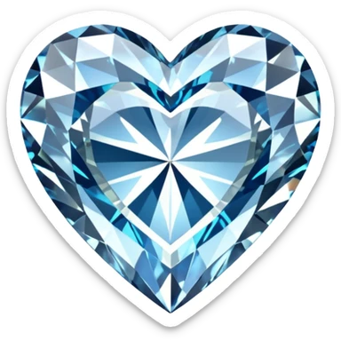 Cœur en diamant ￼ sticker