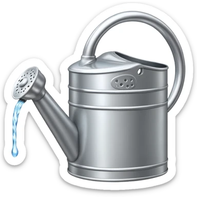 watering can in use, water flowing sticker