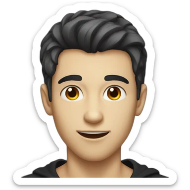 Handsome vampire teenager sticker