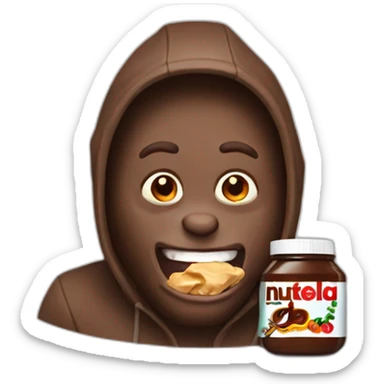 un singe avec du nutella sticker