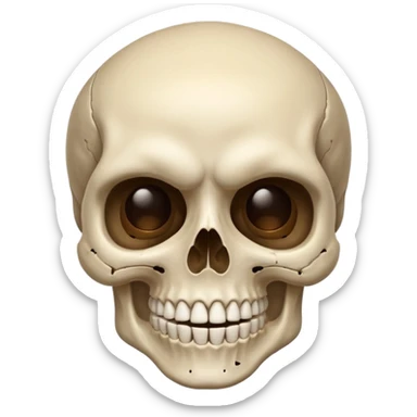 Eye wink skull sticker
