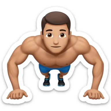 Pushup man with no face sticker