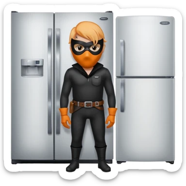 Peachy fridge bandit sticker