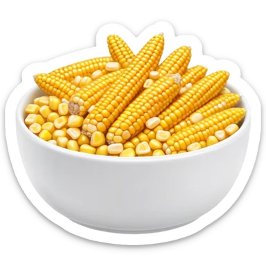 Sweetcorn in a bowl sticker