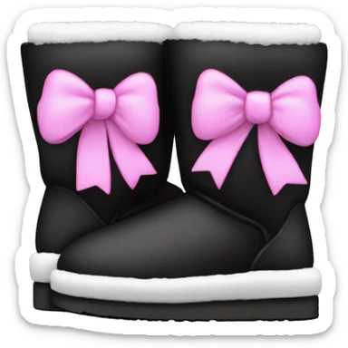 black uggs with bows sticker