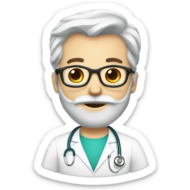 doctor with beard sticker