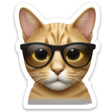 Cat with sunglasses sticker
