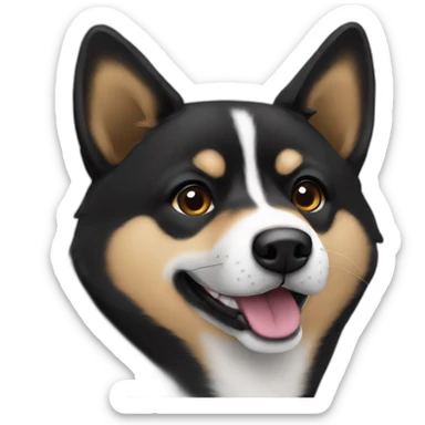 black-shibainu sticker