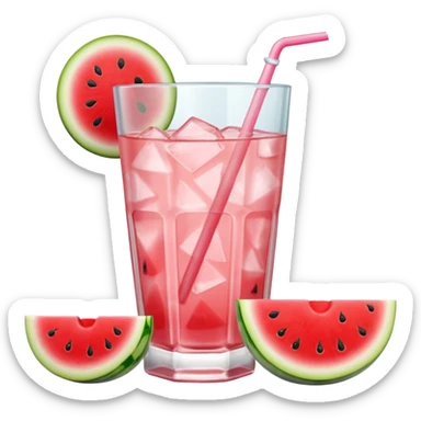 very light pink lemonade in glass with triangle chunk of watermelon on the rim with no straw sticker