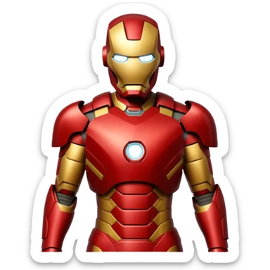 iron man hero fake sticker