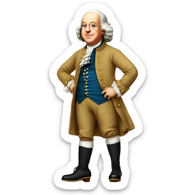 Benjamin Franklin roller skating sticker