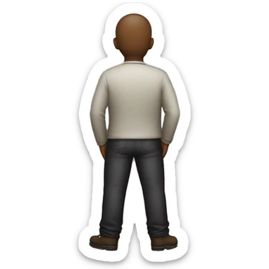 The back of a Guy with big butt sticker