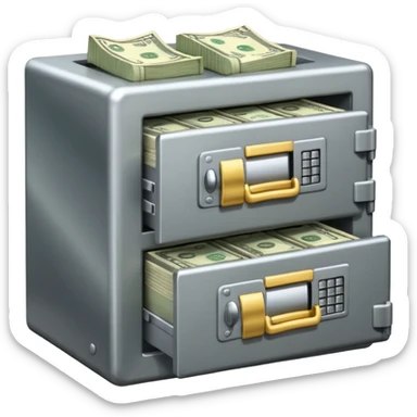 Money safe with money sticker