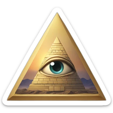 Pyramid with the all seeing eye sticker