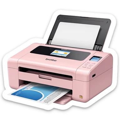 Light Pale Pink  Brother Scanner Printer sticker