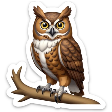Full Body Great Horned Owl sticker