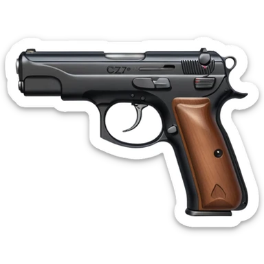 CZ 75 pistol. sticker