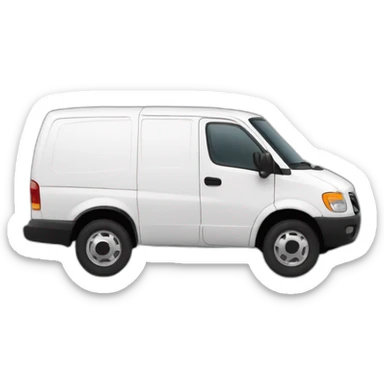 furgoneta color blanco con logotipo d3  GLS sticker