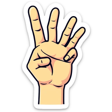 hand making the West Coast gesture sticker