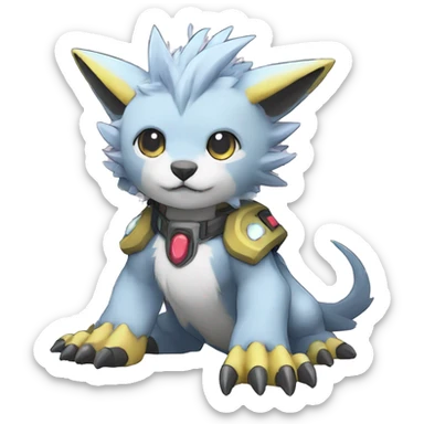 cute kawaii cool edgy Digimon-Fakemon-animal full body sticker