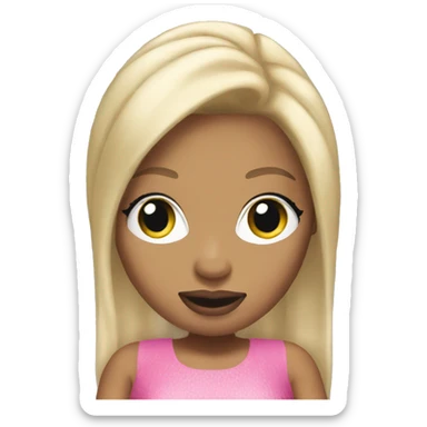 Nicki Minaj with blonde hair sticker